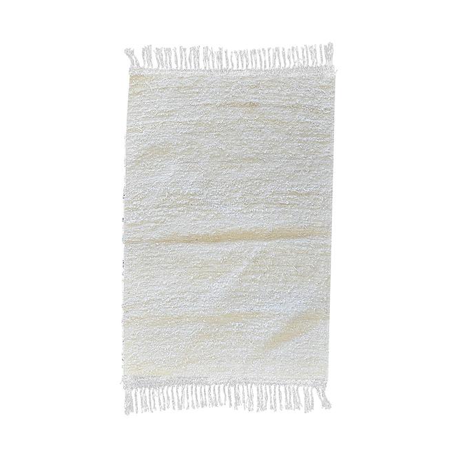 Ručne tkaný bavlnený koberec Milan B 0,7/1,5 biela