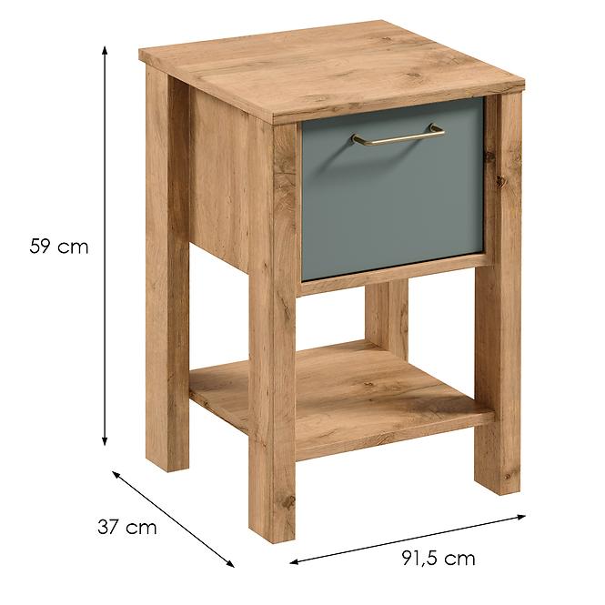 Nočný Stolík Indygo SN dub wotan-green