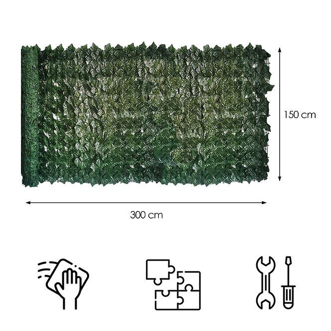 Zástena umelé listy 150cm x 300 cm