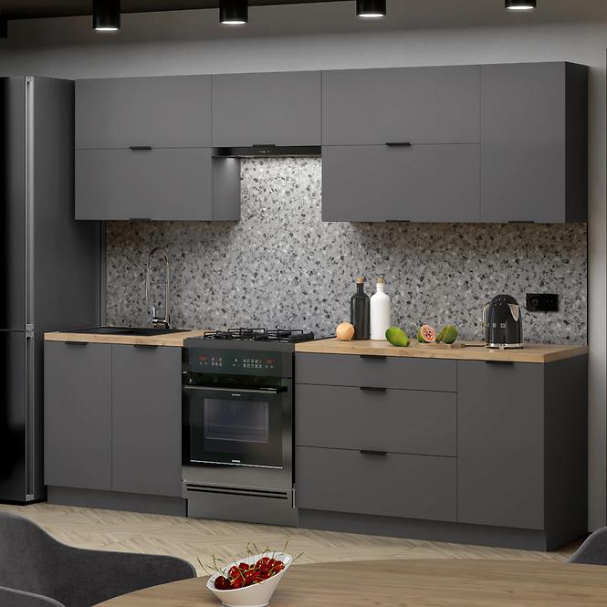 Kuchynská Skrinka LOFT II D60 3SZ METALBOX grafit