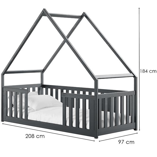 Posteľ Chata Bee 90x200 graphite