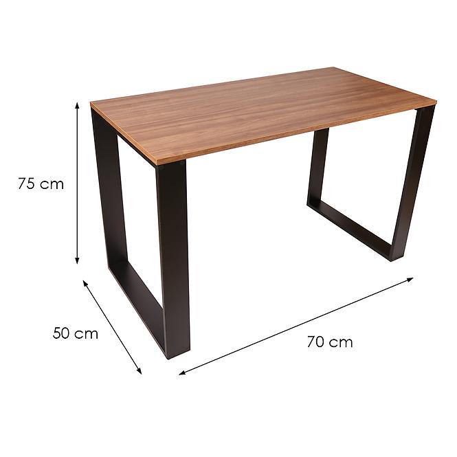 Stôl ST-53 70x50 orech/čierna 