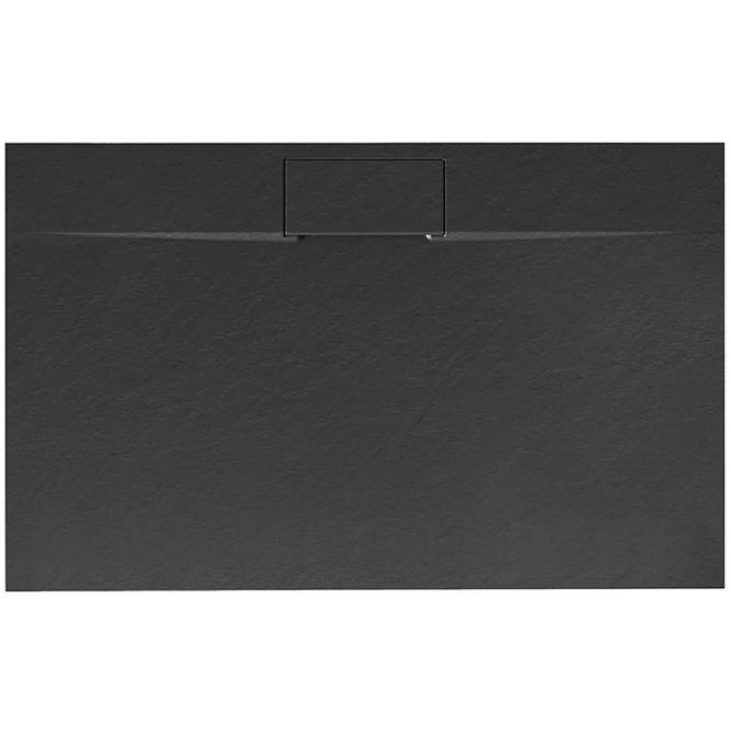Vanička obdĺžniková Bazalt Long black 80x100