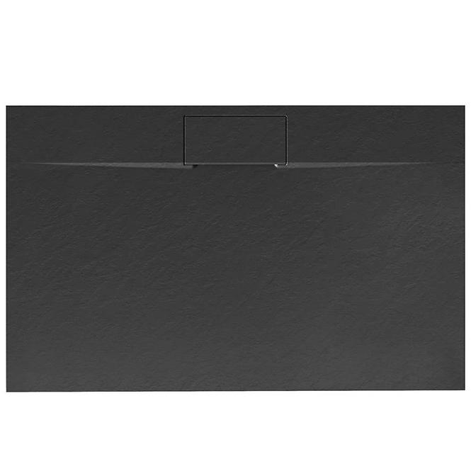 Vanička obdĺžniková Bazalt Long black 90x120