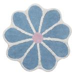 Kúpeľňový koberček Fi 70cm modrý Cotton Floral