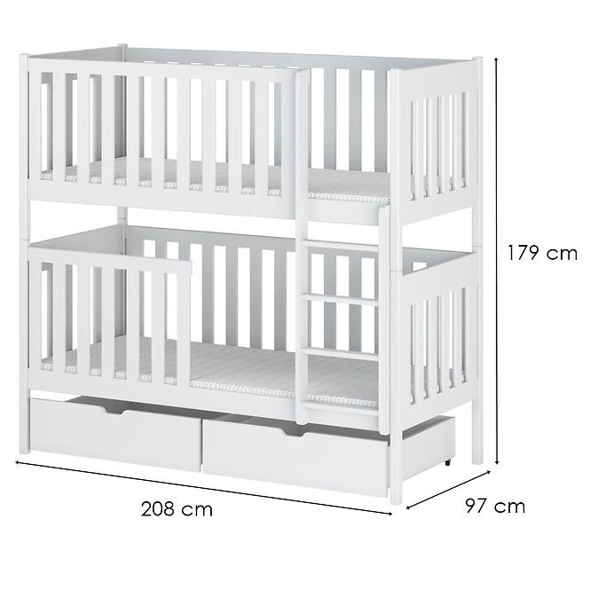 Posteľ Dawid 90x200 white