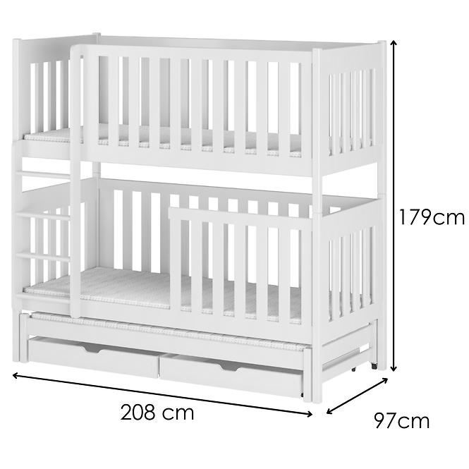 Posteľ Emilka 90x200 white