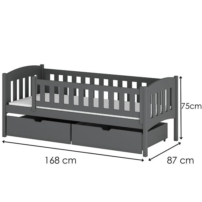 Posteľ Gucio 80x160 graphite