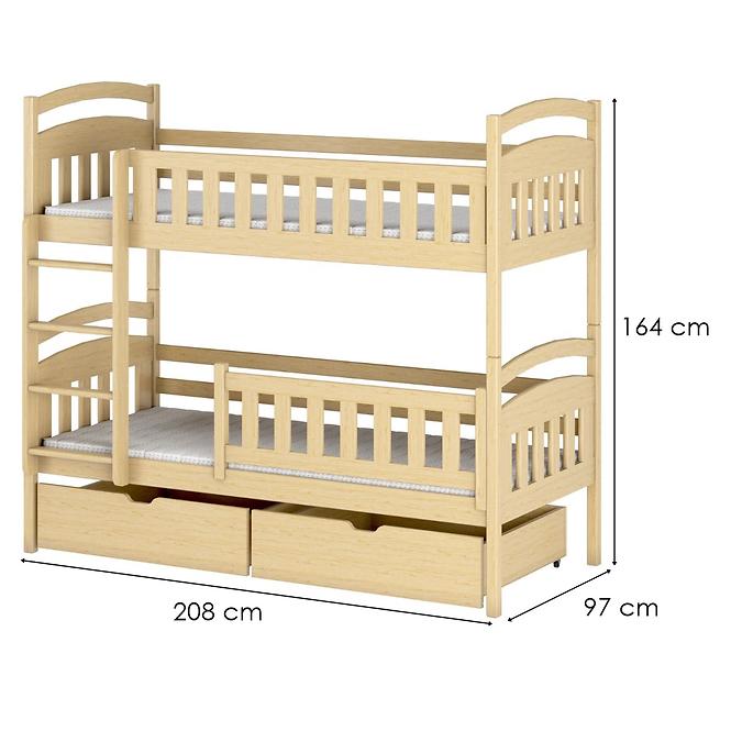 Posteľ Ignas 90x200 pine