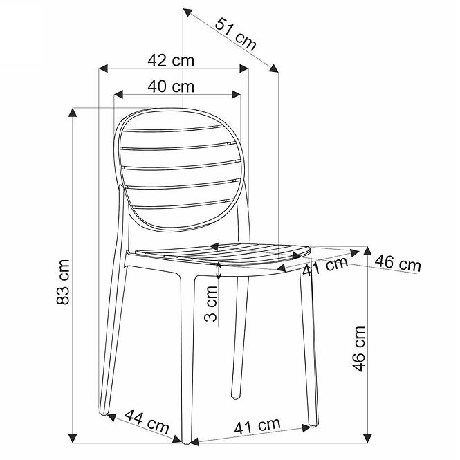 Stolička K529 biela/prírodné