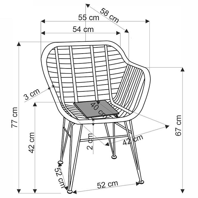 Stolička K541 sivá/prírodné