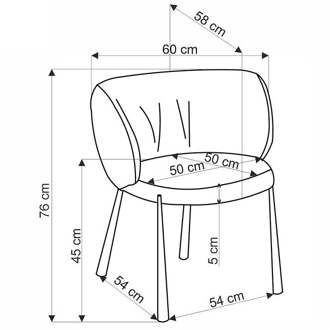 Stolička K531 horčica