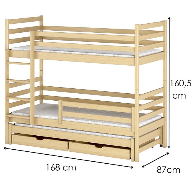 Posteľ Luk 80x160 pine