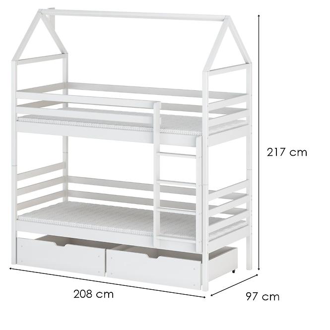 Posteľ Chata Alex 90x200 white