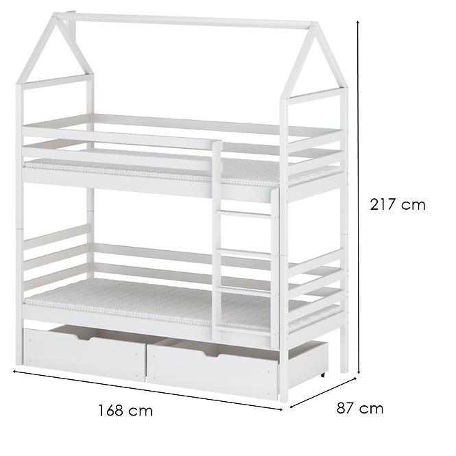 Posteľ Chata Alex 80x160 white