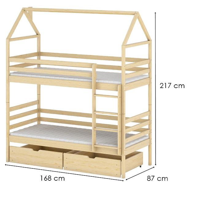 Posteľ Chata Alex 80x160 pine