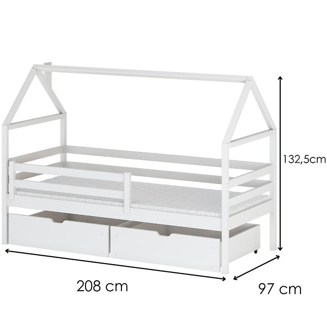 Posteľ Chata Aron 90x200 white