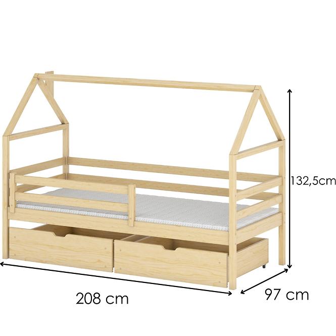 Posteľ Chata Aron 90x200 pine