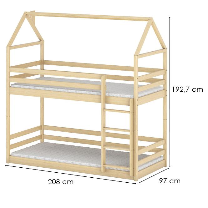 Posteľ Chata Axel 90x200 pine