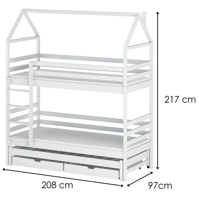 Posteľ Chata Dalia 90x200 white