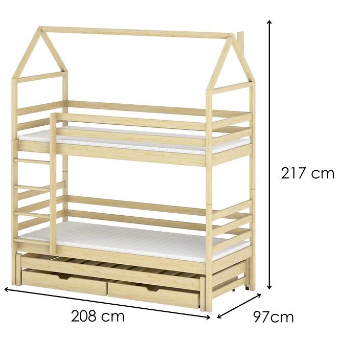 Posteľ Chata Dalia 90x200 pine