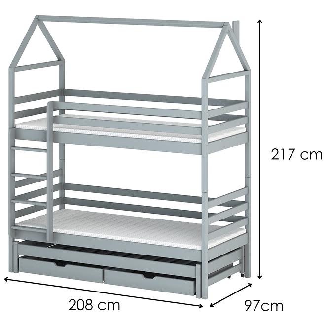 Posteľ Chata Dalia 90x200 grey