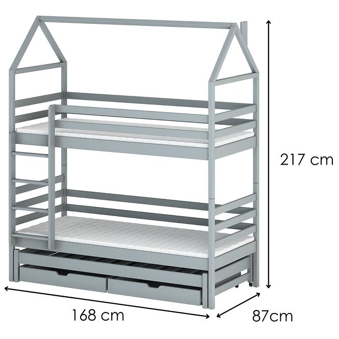 Posteľ Chata Dalia 80x160 grey