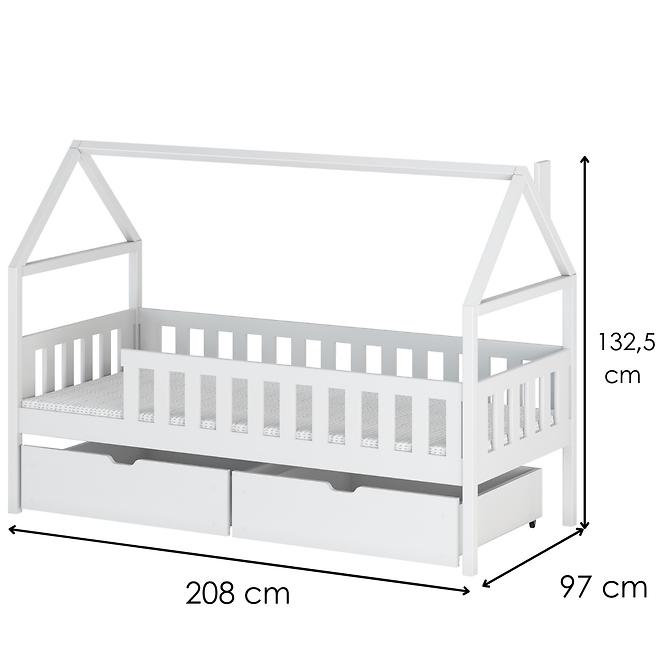 Posteľ Chata Domi 90x200 white