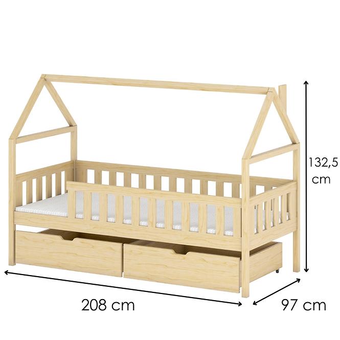 Posteľ Chata Domi 90x200 pine