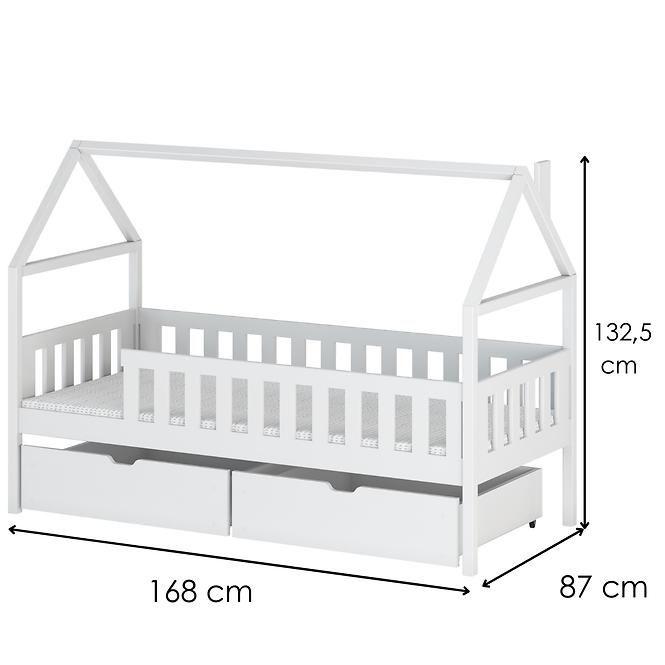 Posteľ Chata Domi 80x160 white