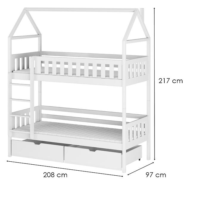 Posteľ Chata Gaja 90x200 white