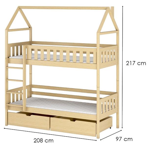 Posteľ Chata Gaja 90x200 pine