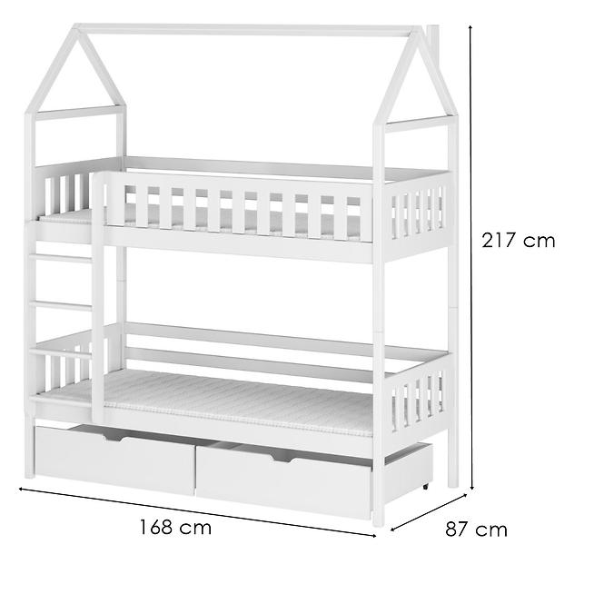 Posteľ Chata Gaja 80x160 white