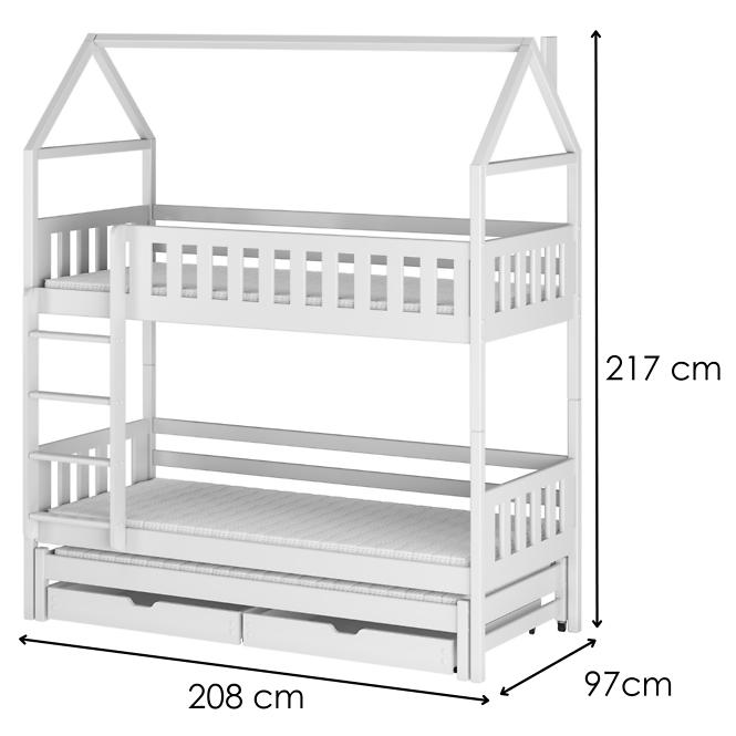 Posteľ Chata Iga 90x200 white