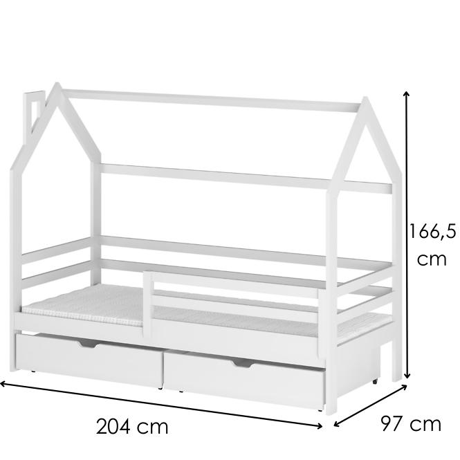 Posteľ Chata Lila 90x200 white