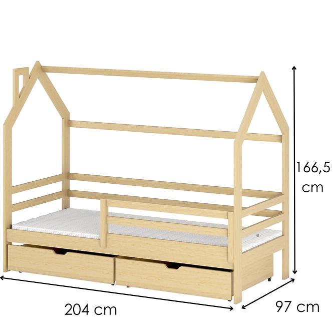 Posteľ Chata Lila 90x200 pine