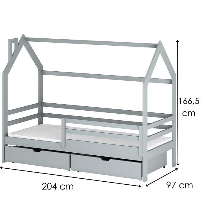 Posteľ Chata Lila 90x200 grey