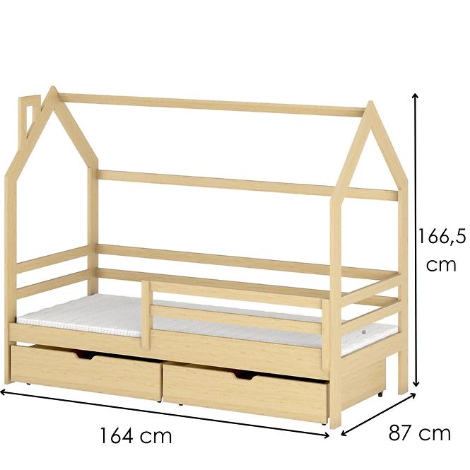 Posteľ Chata Lila 80x160 pine