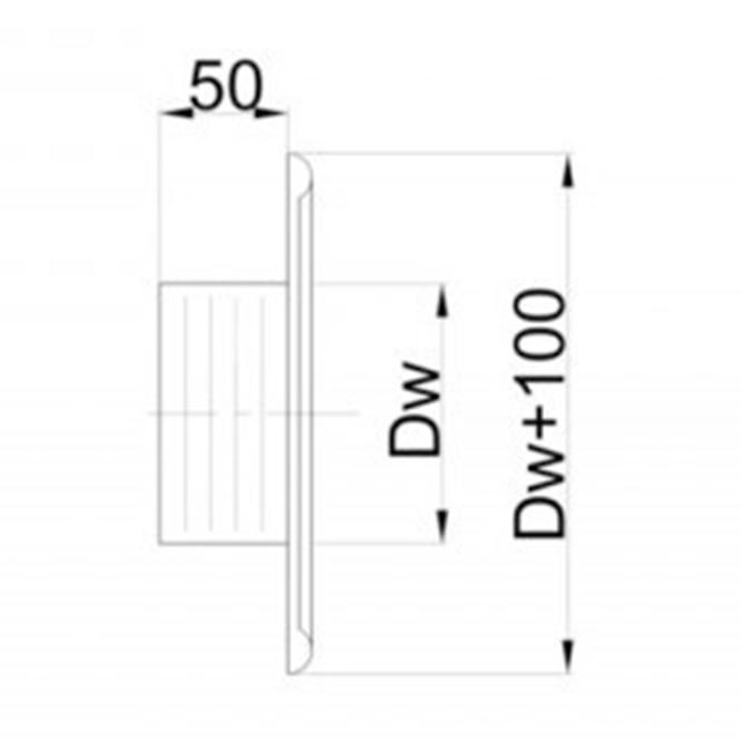 Rozeta biela DPO19/100