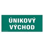 Únikový východ 210x87 mm samolepka