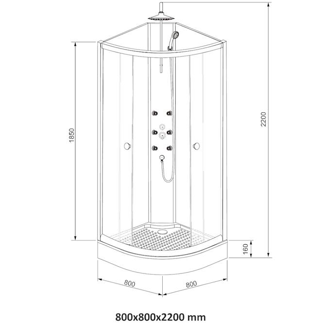 Hydromasážný box Kora N.B. 80-4EL.