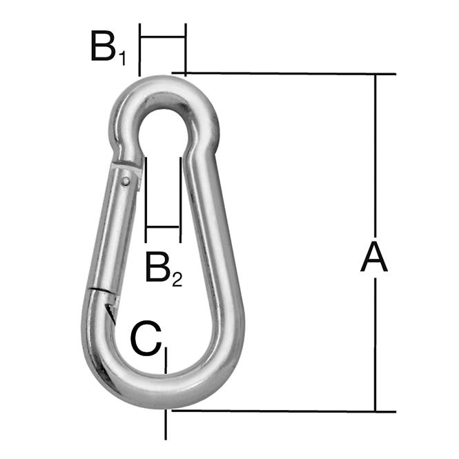 Hasičský hák 50x5 až 5 mm, 8 ks