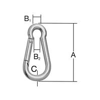 Hasičský hák 60x6 mm niro