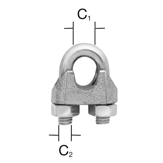 Lanová svorka pozink 1/8 až 3 mm