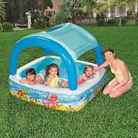 Malý bazén s ochranným krytom 140cmx140cmx114cm 52192