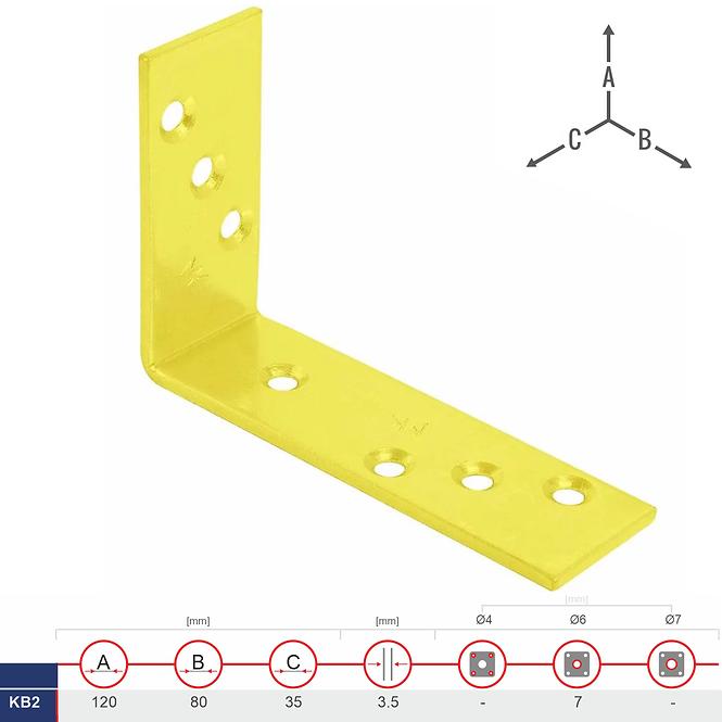 Uholníky Trámový KB2 120x80x35x3.5