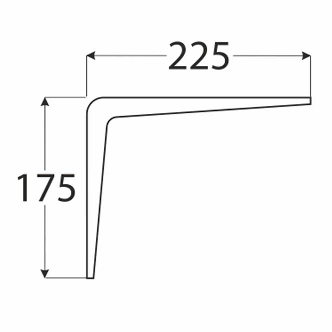 Konzola pod policu WS 225/175 SZ225X175