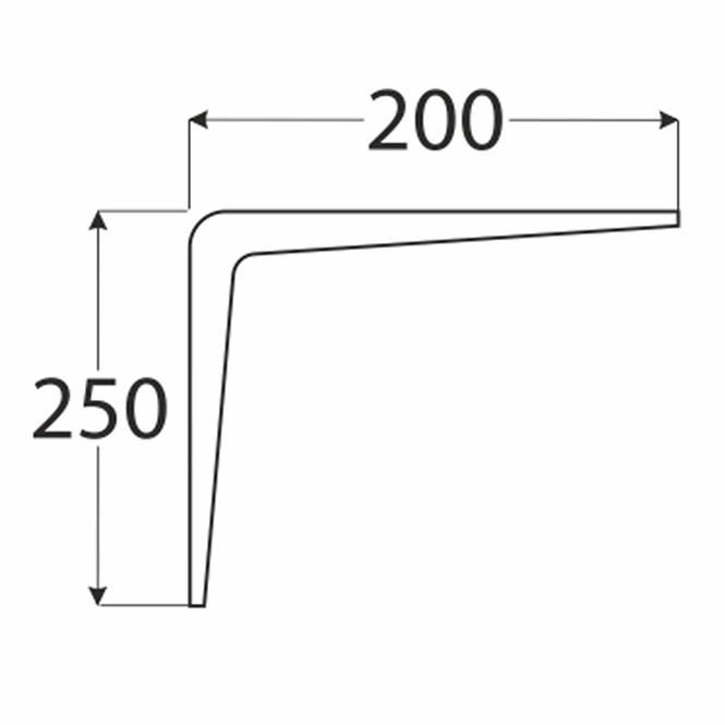 Konzola pod policu WS 250 SZ250X200