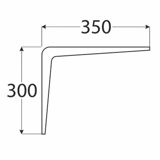 Konzola pod policu WS 350 SZ350X300