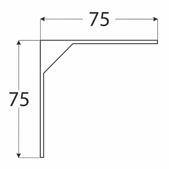 Konzola pod policu WSM 75 BI75X75